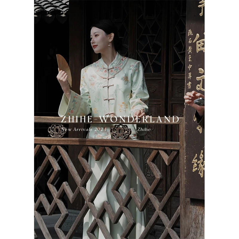 至禾Wonderland【春辰】桑蚕丝华美灵动原创彩绣上衣+半裙