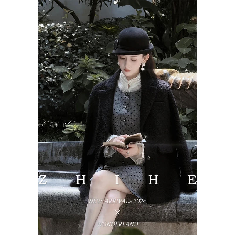 无艳一禾【薇薇安 】强推B入 高货羊毛宽松复古毛呢西装外套