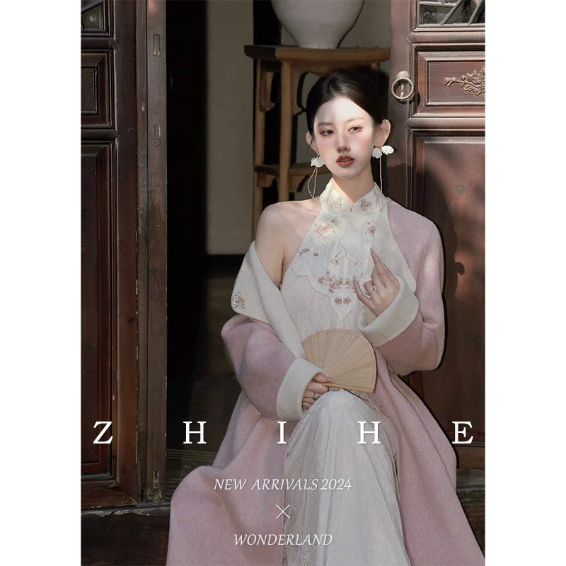 无艳一禾【玉莹小主】手工坊-100羊毛双色两面穿大衣+连衣裙