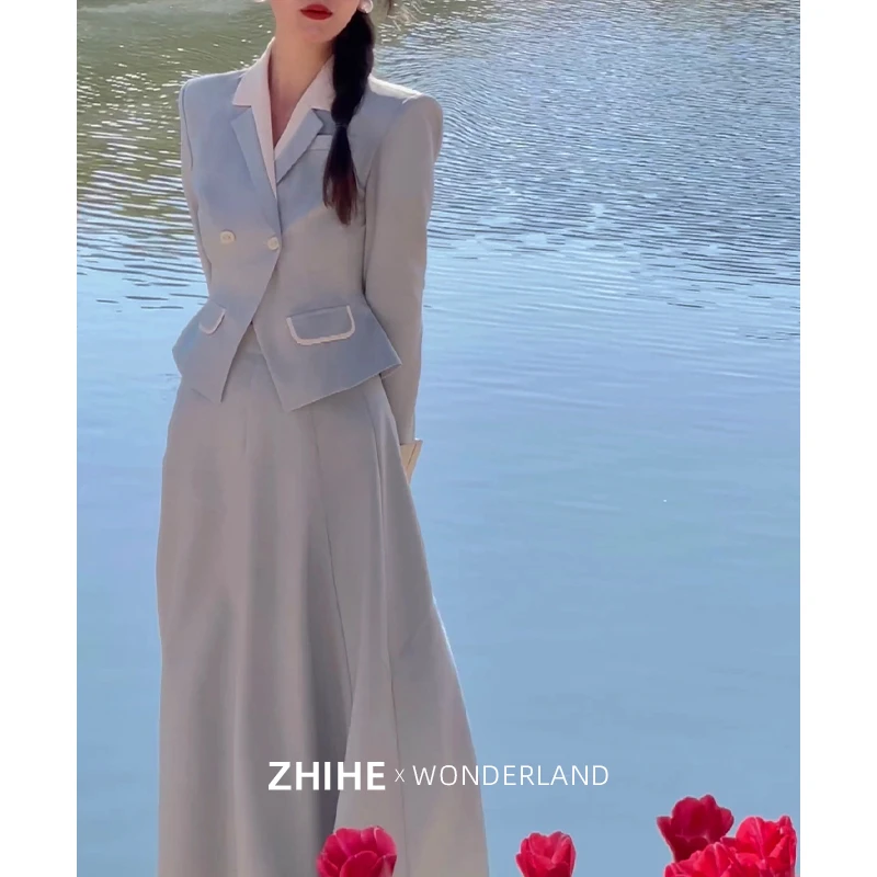 【湖畔抒情诗】早春新款气质修身高级感女装套装