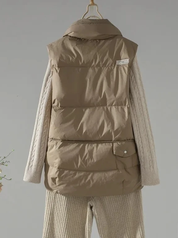 新款羽绒服胖大码200斤羽绒服女马甲新款宽松百搭保暖秋冬羽绒