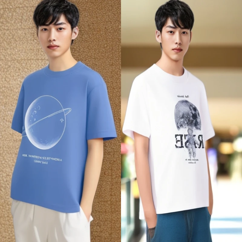 男童潮流童装T恤夏款新款儿童时尚洋气宽松小童中大童半袖T6-15岁