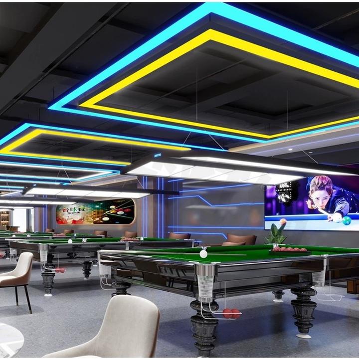 台球厅专用氛围灯台球室气氛灯桌球吊灯健身房超市无缝拼接长条灯