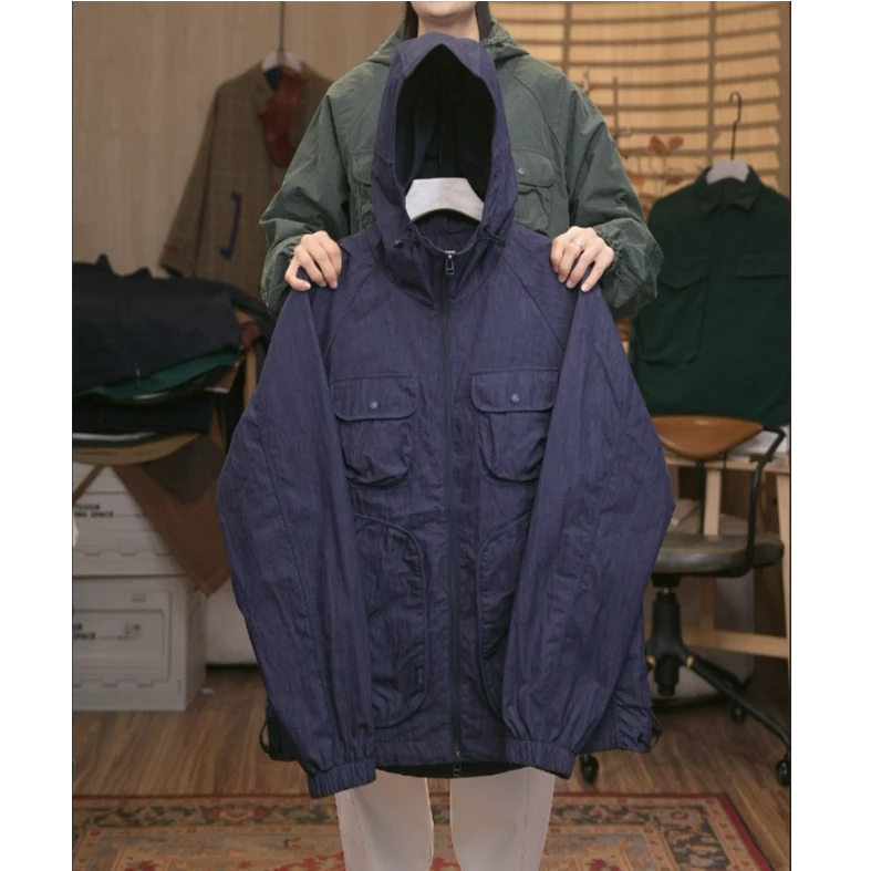 山系户外多袋机能连帽夹克冲锋衣外套男女款休闲外套男士