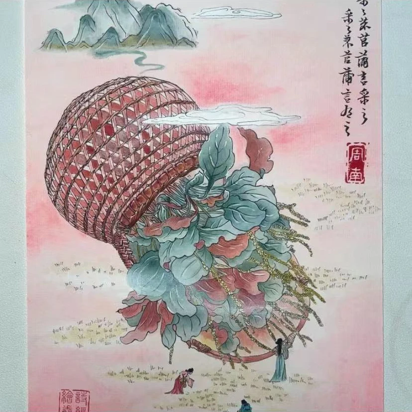 【雪】收藏级手绘A5大卡《诗经绘卷》【默认代拆】