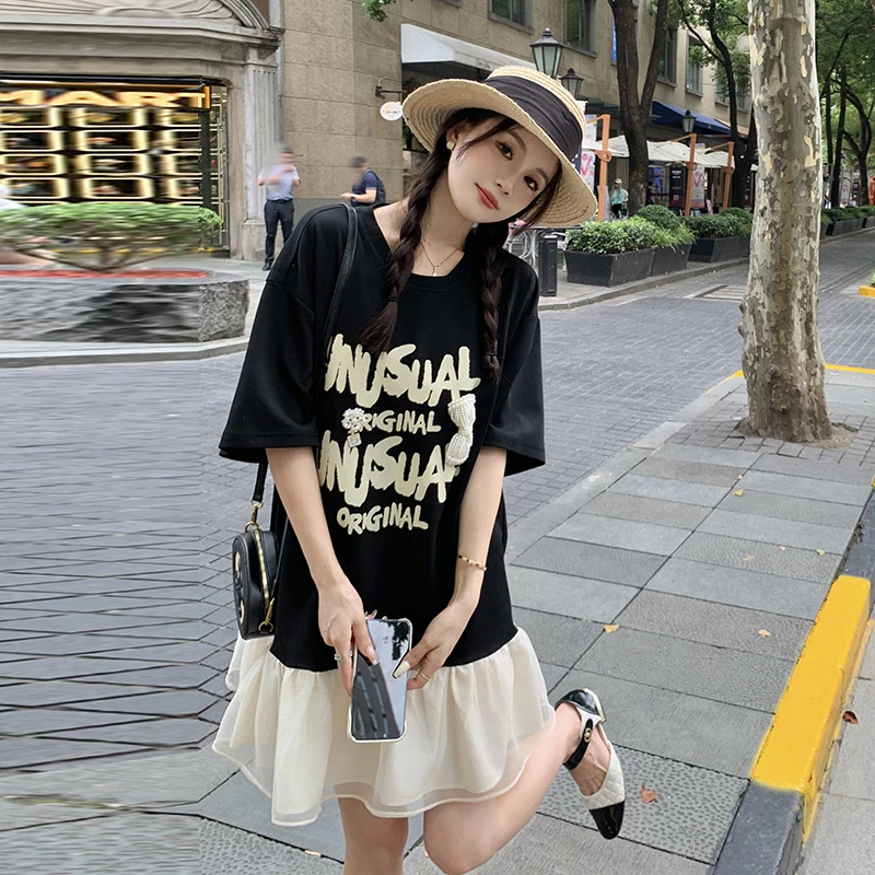 假两件连衣裙女2024夏季新款甜美气质活泼俏皮小众设计高级感裙子