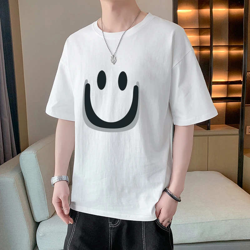 250g重磅纯棉短袖T恤男潮牌宽松半袖上衣夏季港风oversize五分袖