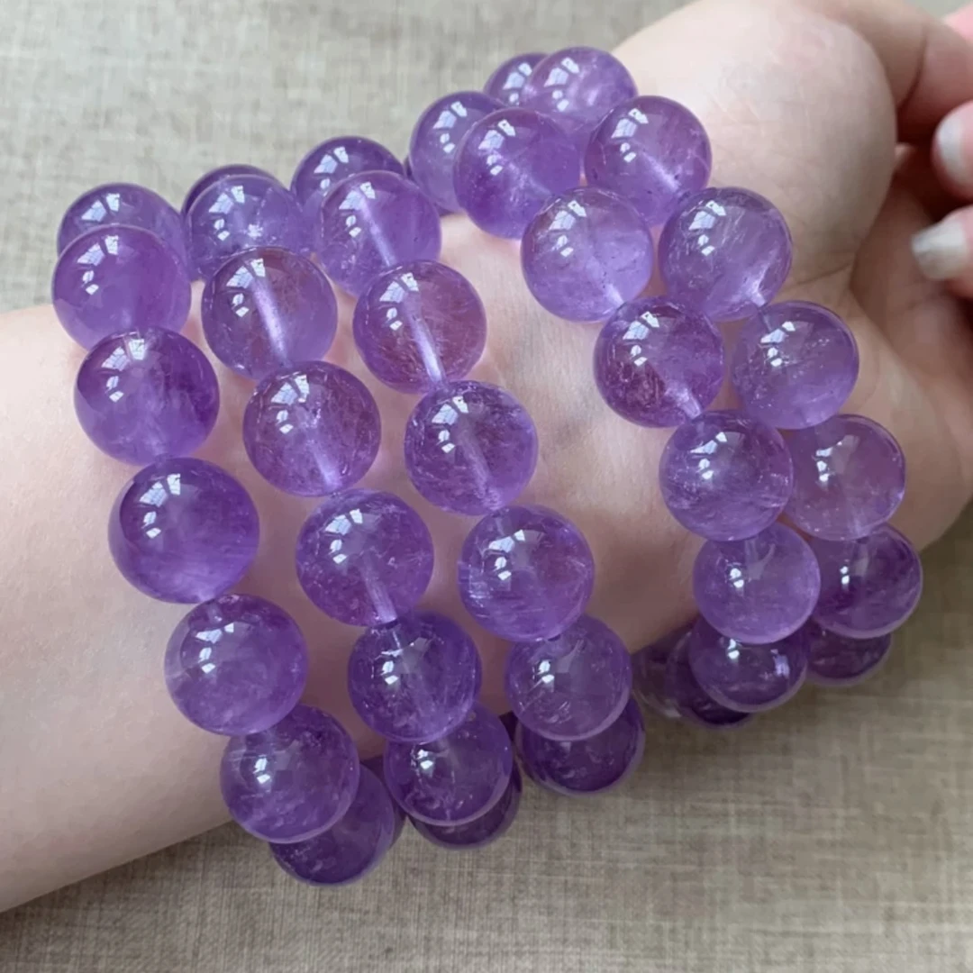 【聚恩】天然薰衣草紫水晶手串紫色单圈女生时尚手链（多样性发一）