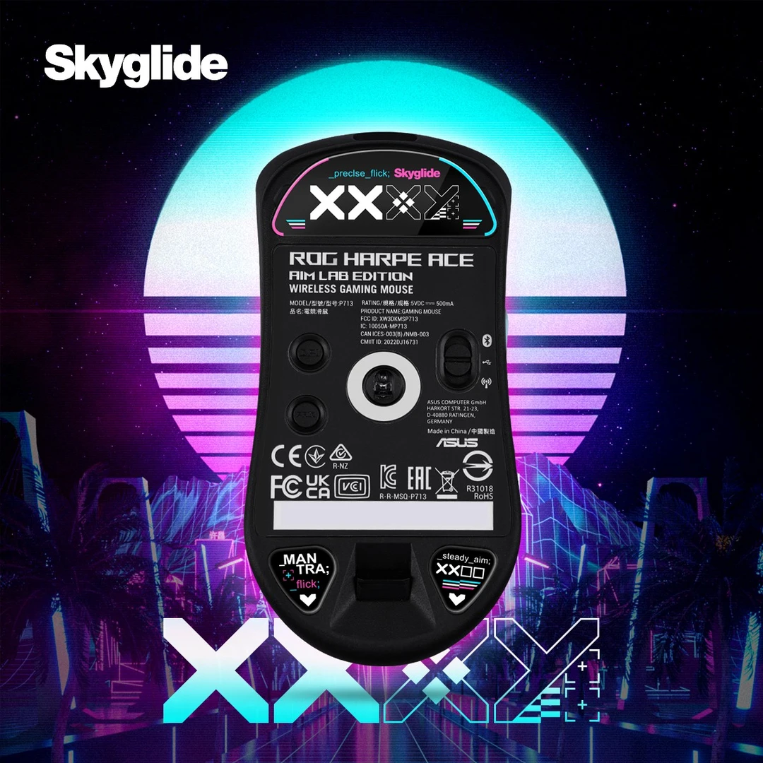 泰坦国度Skyglide玻璃鼠标脚贴适用于龙鳞ACE蜻蜓f1GPW卓威脚垫