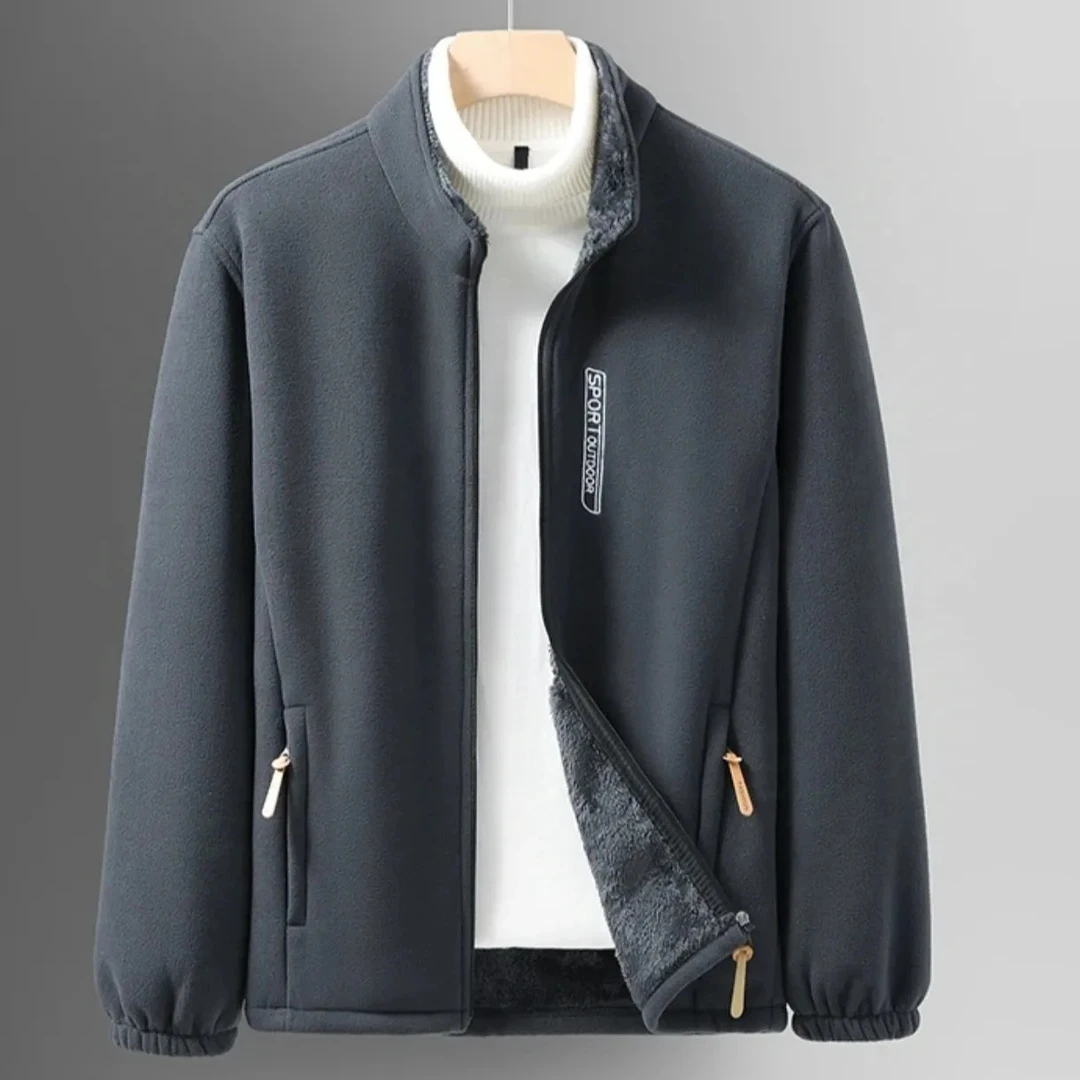 男士秋冬季精品大码抓绒衣外套冲锋衣内胆户外保暖加绒加厚开衫