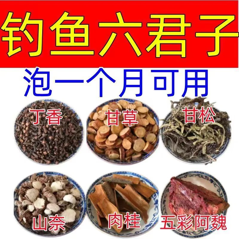 中药材钓鱼配方新疆阿魏钓鱼六君子打窝鱼饵料丁香山奈肉桂甘草