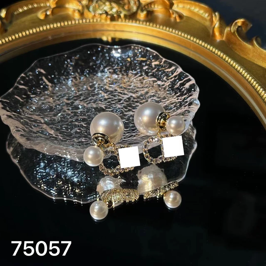 合金仿珍珠耳饰 气质轻奢时尚百搭复古法式小众素款 75057