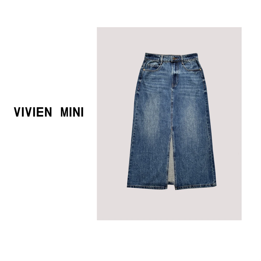 VIVIEN MINI【原创】新款牛仔半身裙时尚百搭复古