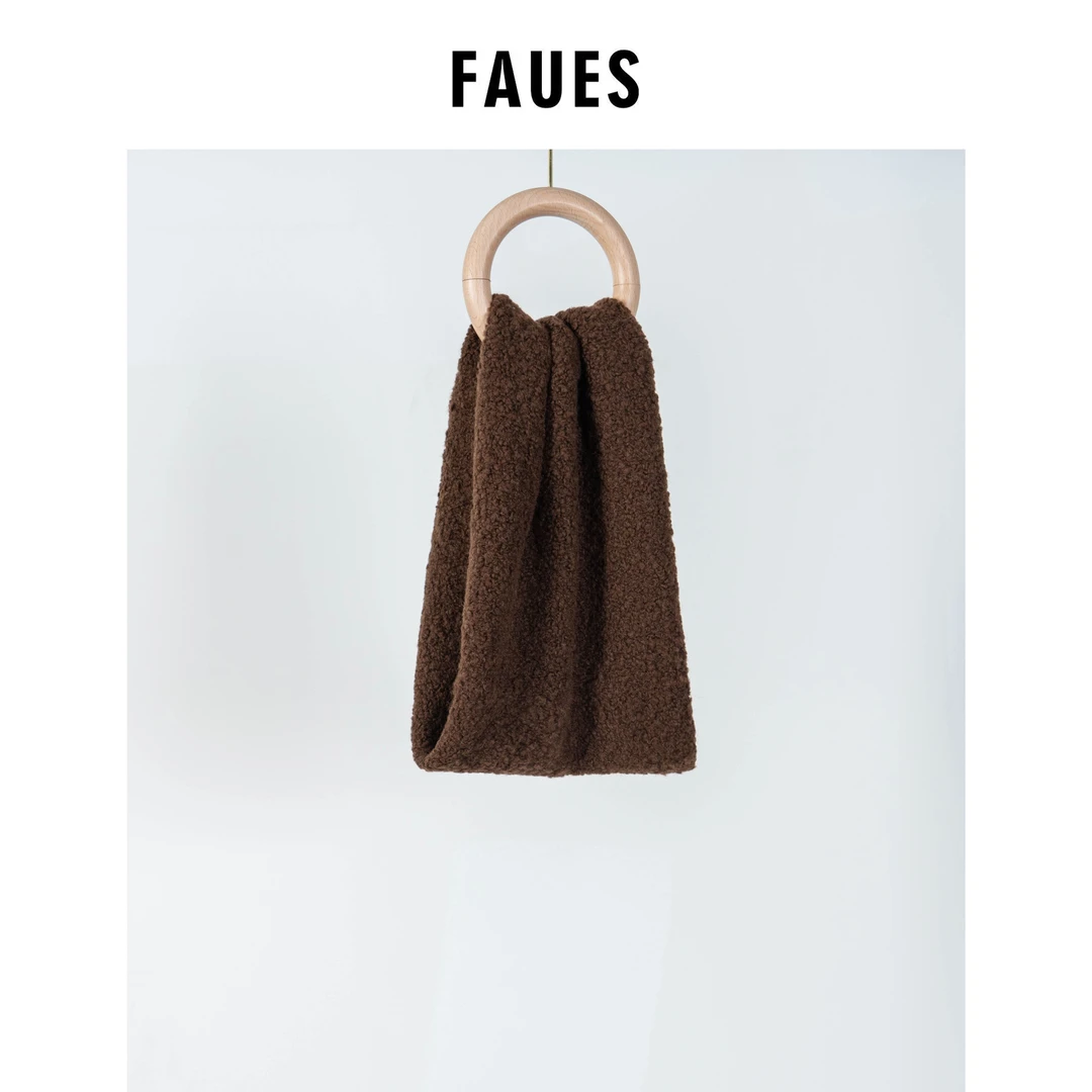 FAUES 枫小趣 小骆驼绒圈圈纱线 冬季柔软亲肤保暖百搭纯色围巾