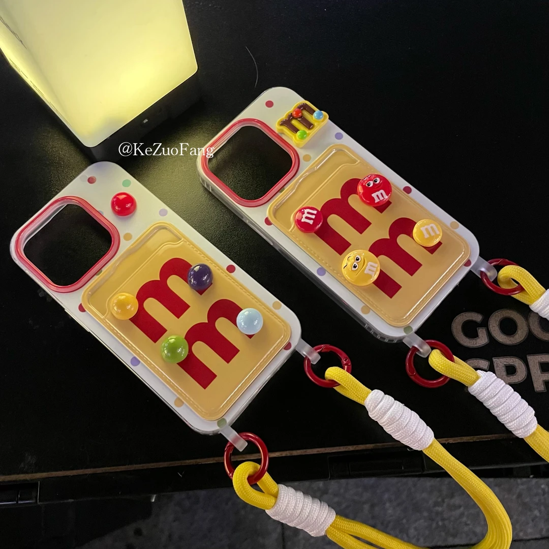 【华为苹果】M豆巧克力手提卡包手机壳iPhone15promax苹果14pro可爱