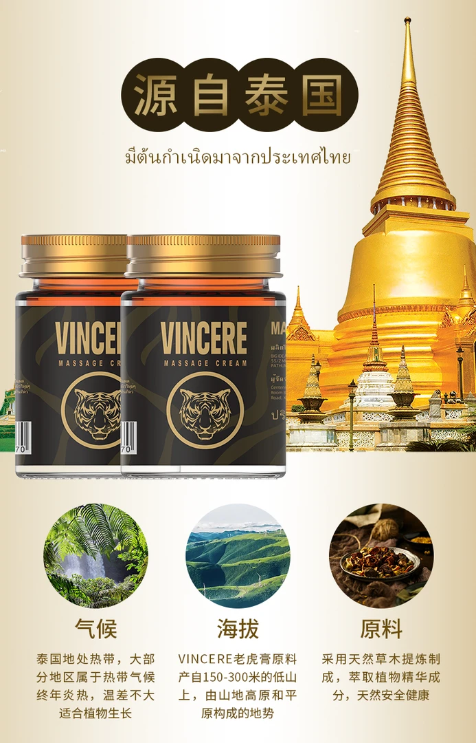 泰国正宗 老虎黑金舒缓膏