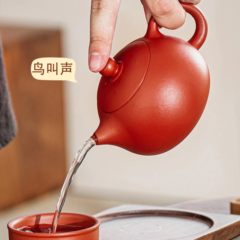 凤鸣壶大红袍西施壶名家纯半手工紫砂功夫泡茶壶中式原矿深井朱泥