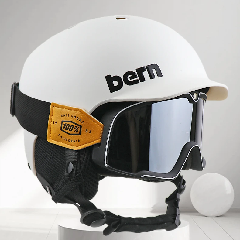 Bern同款滑雪头盔超轻亚洲围头雪盔男女成人双板单板保暖防撞帽子