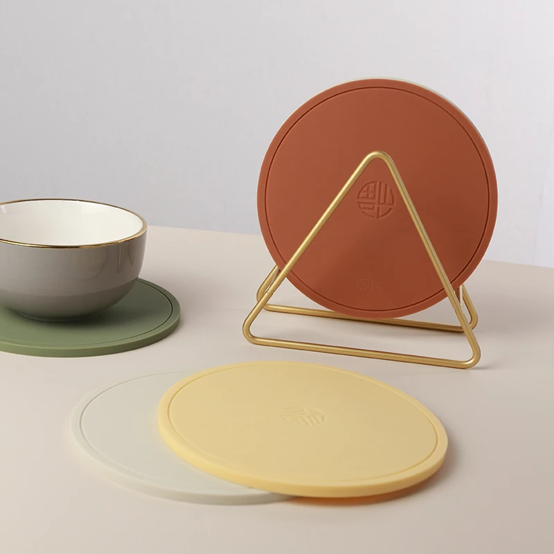 北欧风餐桌隔热垫高级感防烫耐高温家用食品级硅胶杯垫碗盘菜垫子