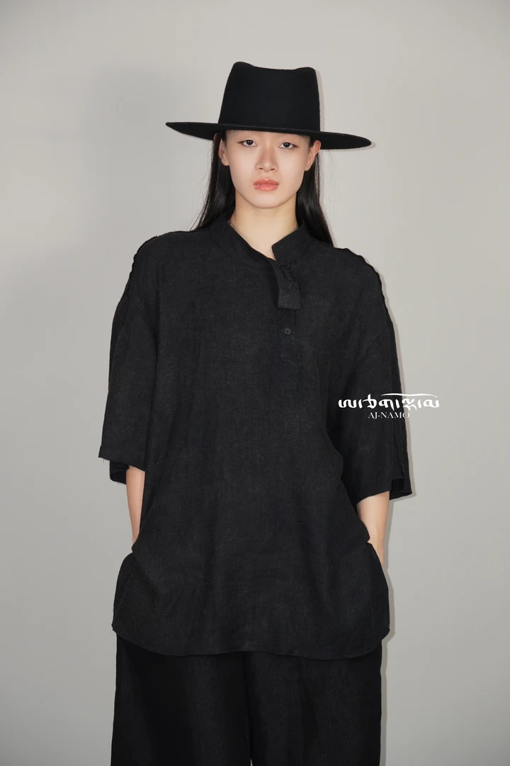 AJ-NAMO原创设计款不规则宽松垂感上衣678