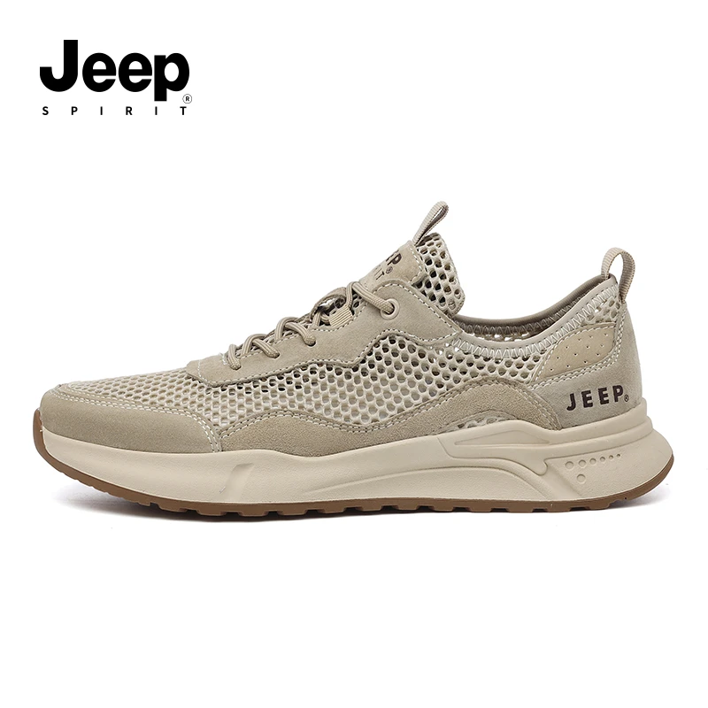 JEEPSPIRIT2023新款百搭透气轻便夏季网面镂空运动休闲鞋潮流男鞋