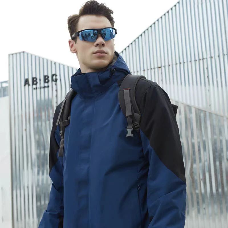男款户外防风防水可拆卸三合一保暖冲锋衣外套 SW179