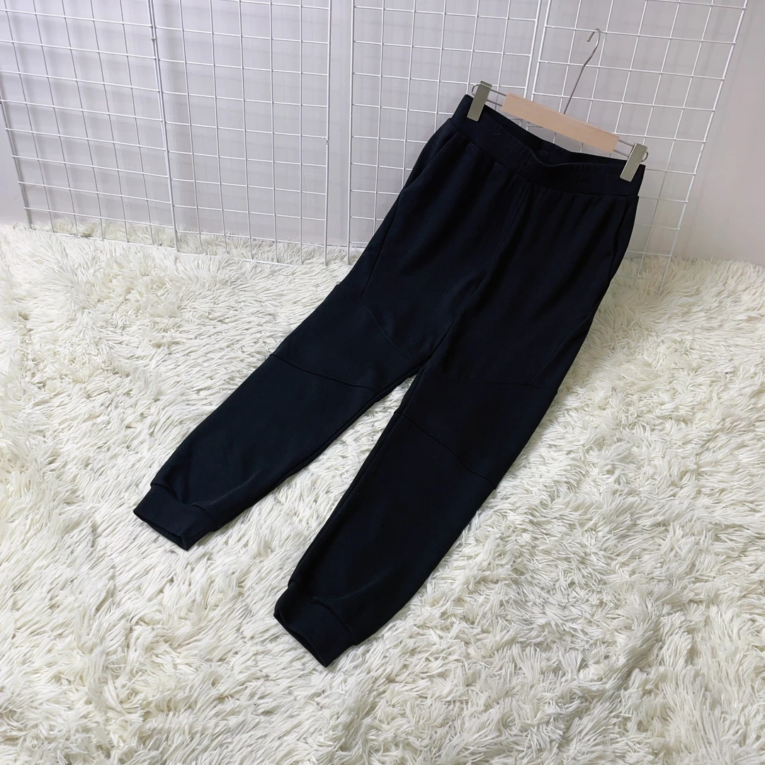 秋冬百搭黑色松紧腰运动束脚休闲裤 2024546