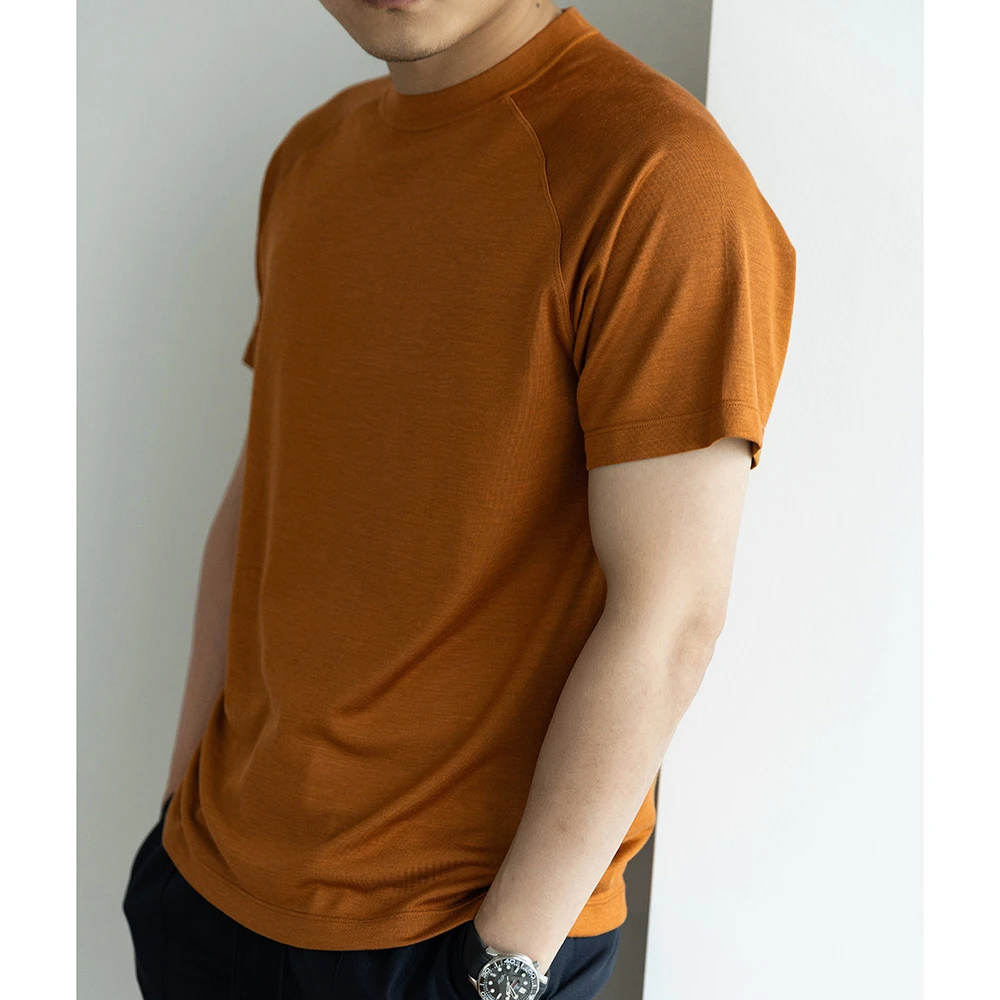 【清仓】【85桑蚕丝15亚麻】夏季男清凉透气商务休闲T恤DYP010868TA