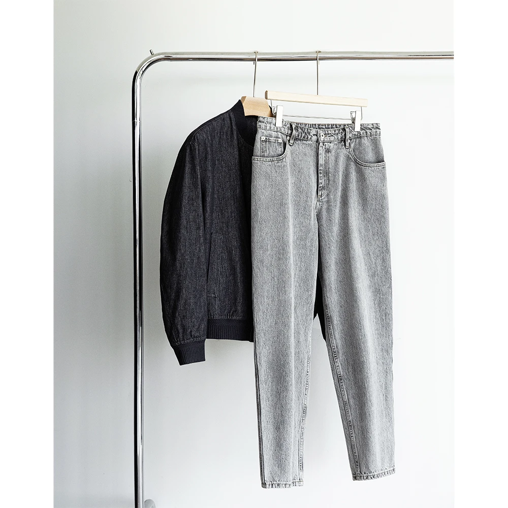 【清仓】冈山牛仔布底竹节纹理全棉春秋男休闲牛仔裤DYP010920KA