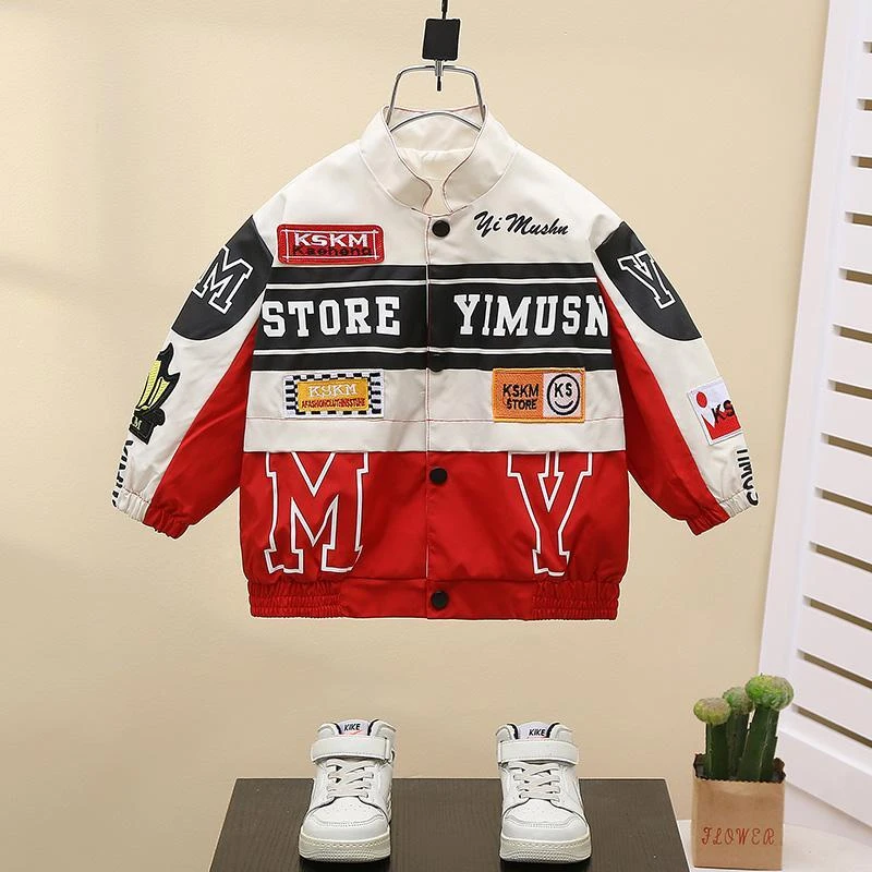 儿童装男童外套春秋款2025小童宝宝棒球服机车服酷帅小男孩春装潮