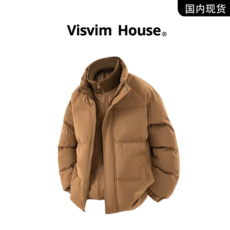 【品牌现货撤柜清仓】VISVIM HOUSE冬季新款加厚假两件棉衣外套男士