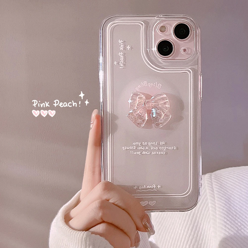网红 抖音好物新款蝴蝶结适用iPhone13 14pro12promax可爱 创意