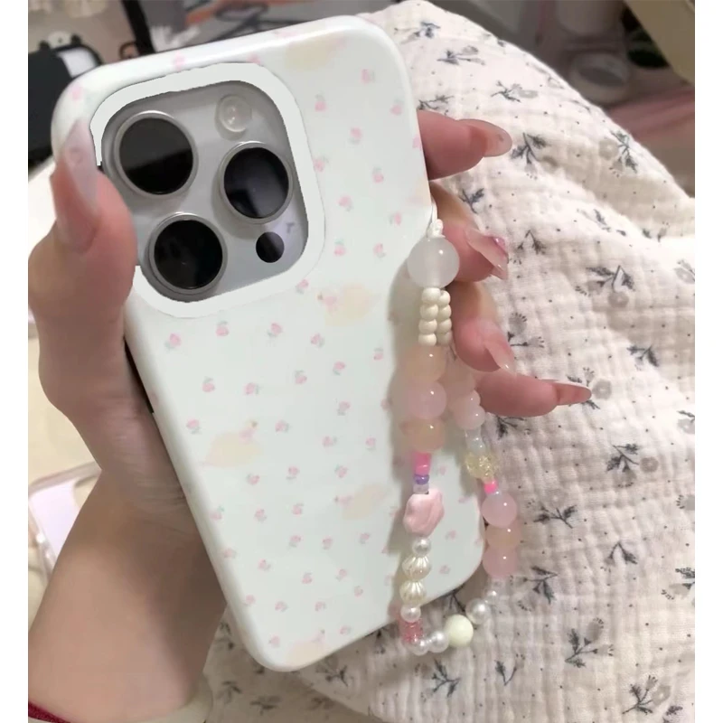ins小碎花兔子iPhone14/15promax手机壳11小众xr透明12/13pro软壳