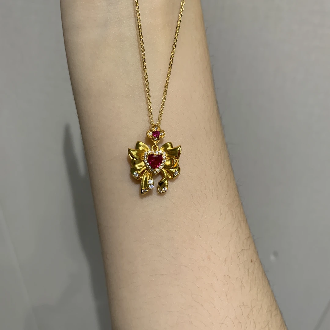 【大福品牌专属】新中式复古简约轻奢  水冰月蝴蝶结项链59