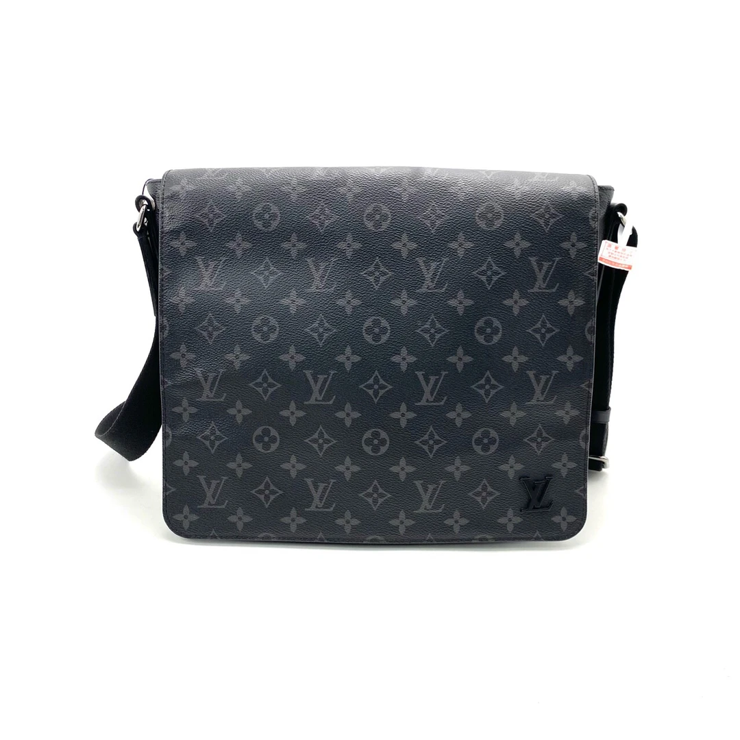 95新 LouisVuitton/路易威登 98新黑老花中号翻盖邮差包尺寸32/26
