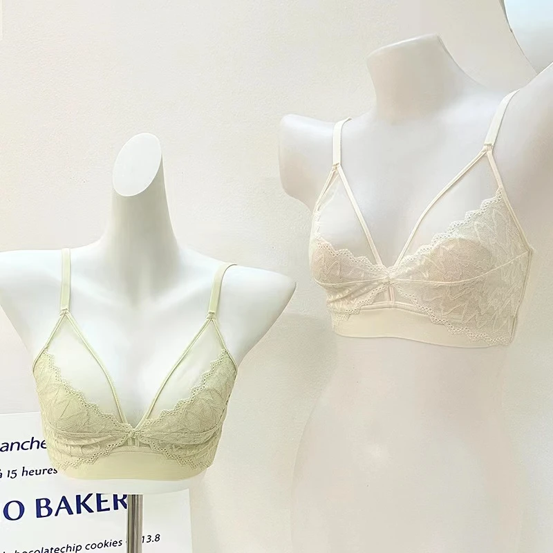 高货品牌撤柜女士文胸透气性感时尚内衣蕾丝无钢圈法式无痕女士