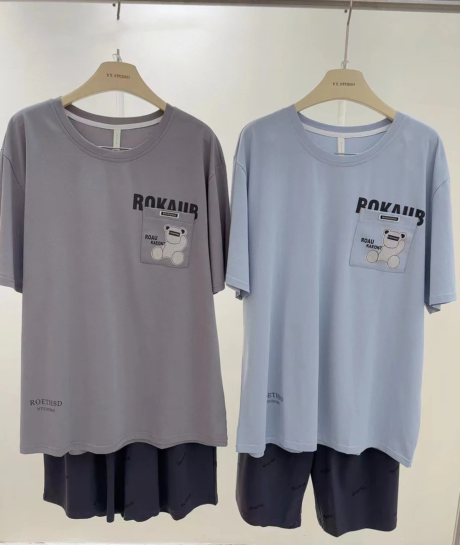 5809男夏季短袖睡衣套装