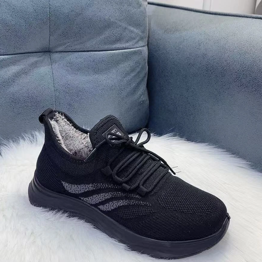 S66339男士冬季加厚飞织休闲鞋