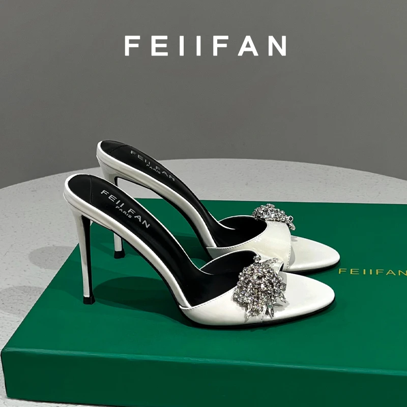 【现货】高跟拖鞋2024春夏新款女鞋细跟高级感气质百搭女士凉鞋3758