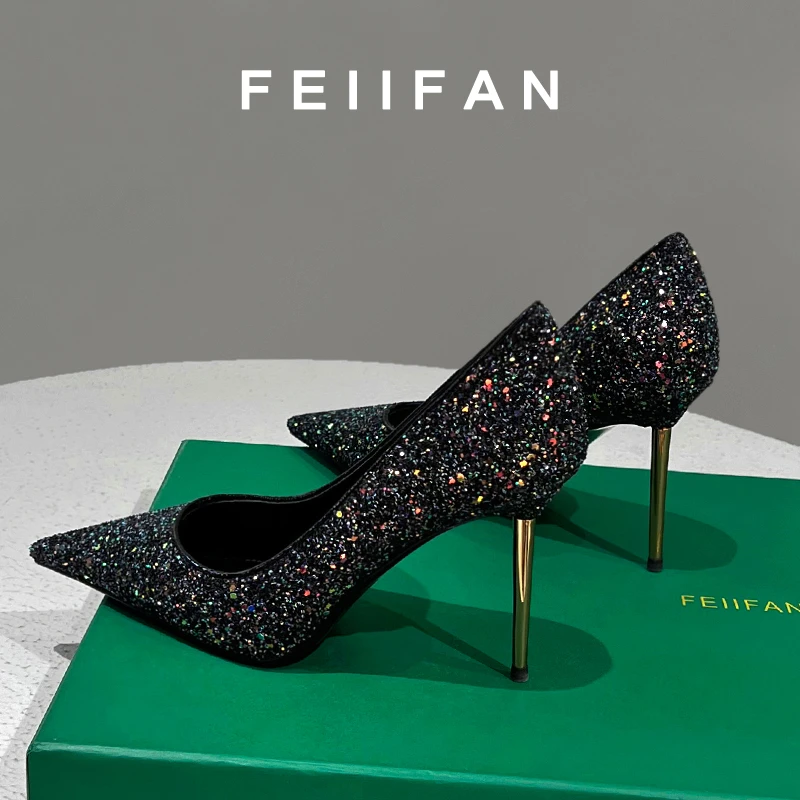 【现货】高跟鞋2024春秋新款细跟小众轻奢气质百搭女士尖头单鞋5624