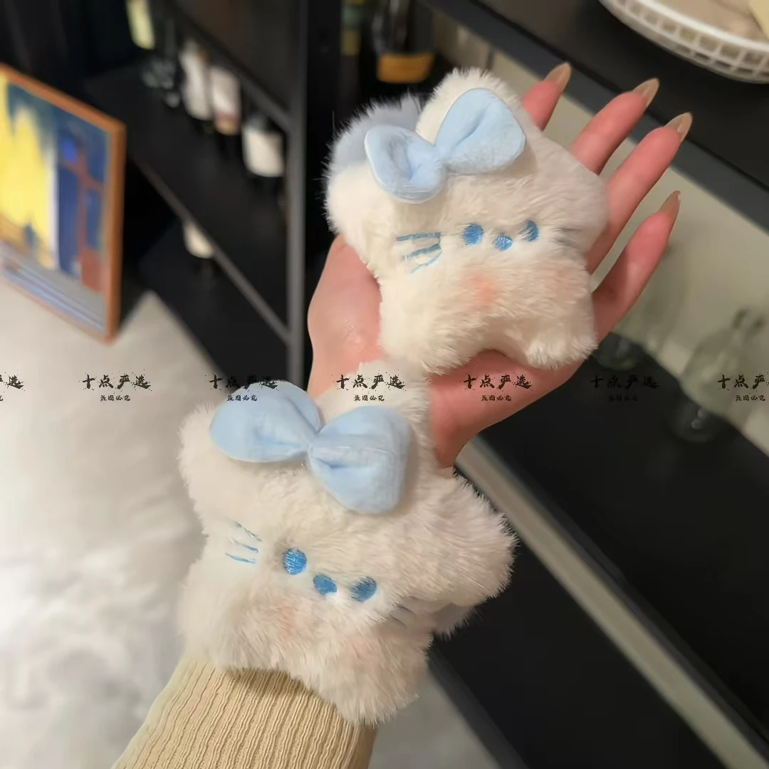 新款蝴蝶结毛绒星星Kitty发圈玩偶公仔大肠发圈学生可爱头绳发饰