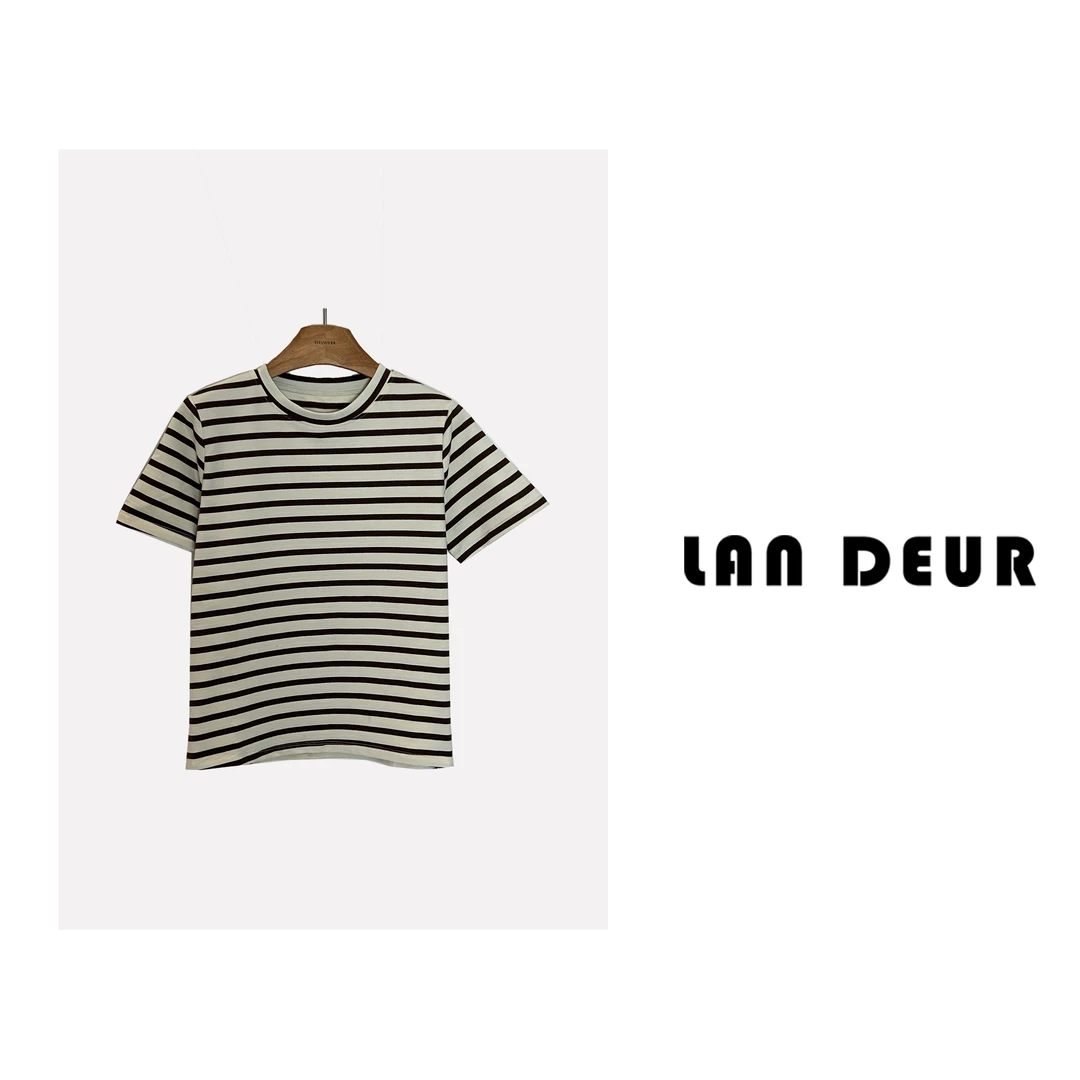 JIUJIU【瘦瘦T】复古条纹短袖T恤时尚百搭0403-20039