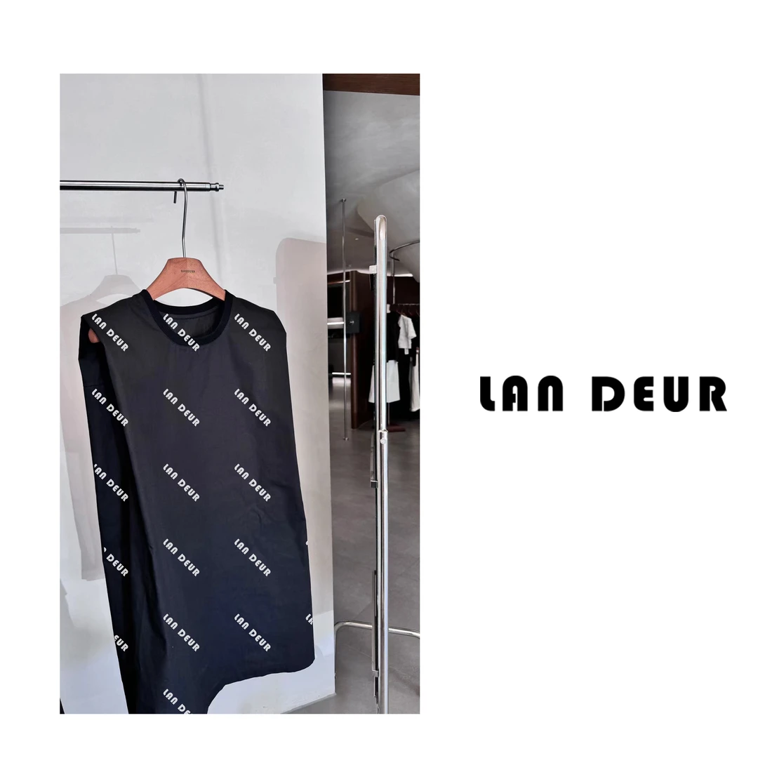 JIUJIU【手写信】黑色百搭潮流圆领夏季休闲连衣裙0627-10220