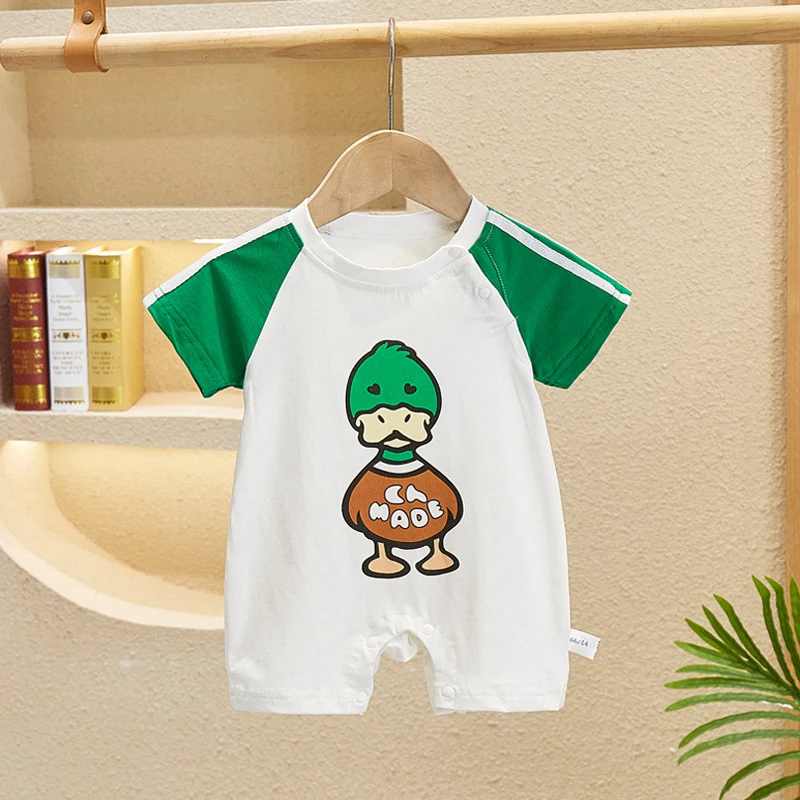 新生婴儿夏季衣服短袖男女宝宝可爱超萌哈衣夏装新生儿连体衣薄款