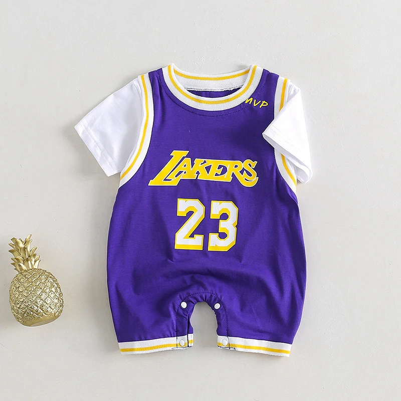 满月婴儿夏季连体衣短袖球衣薄款新生儿洋气哈衣爬服透气宝宝夏装