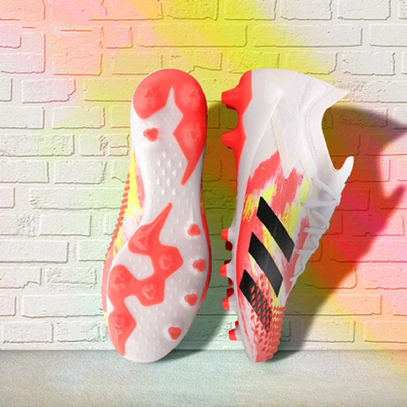 猎鹰AG红白短钉足球鞋运动耐磨透气性价比训练比赛专业学生成人