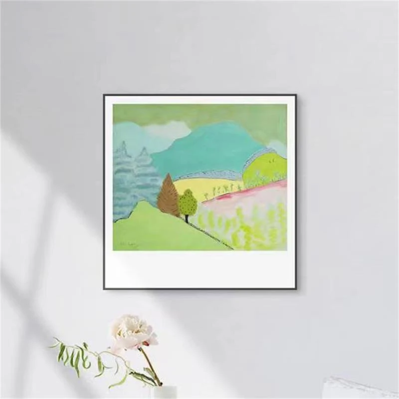 餐厅装饰画沙发背景墙装饰抽象风景挂画简约书房玄关北欧新款壁画
