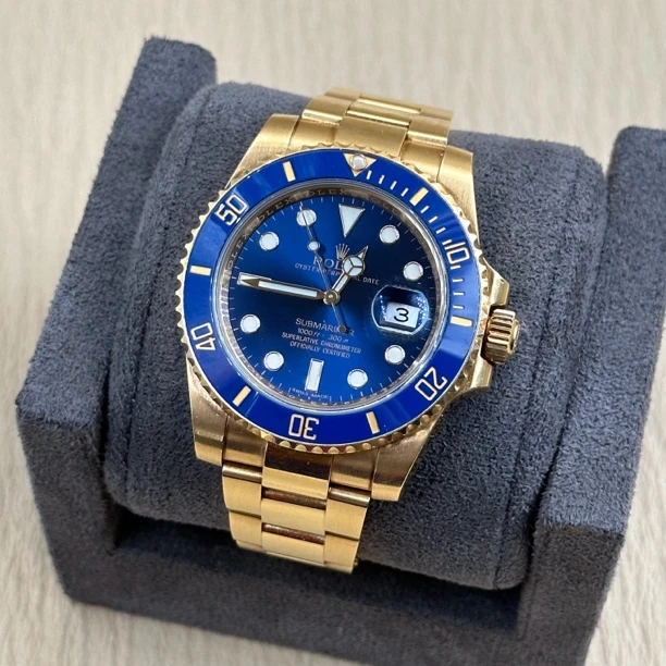 95新 Rolex/劳力士 m116618lb全金蓝水鬼 17年