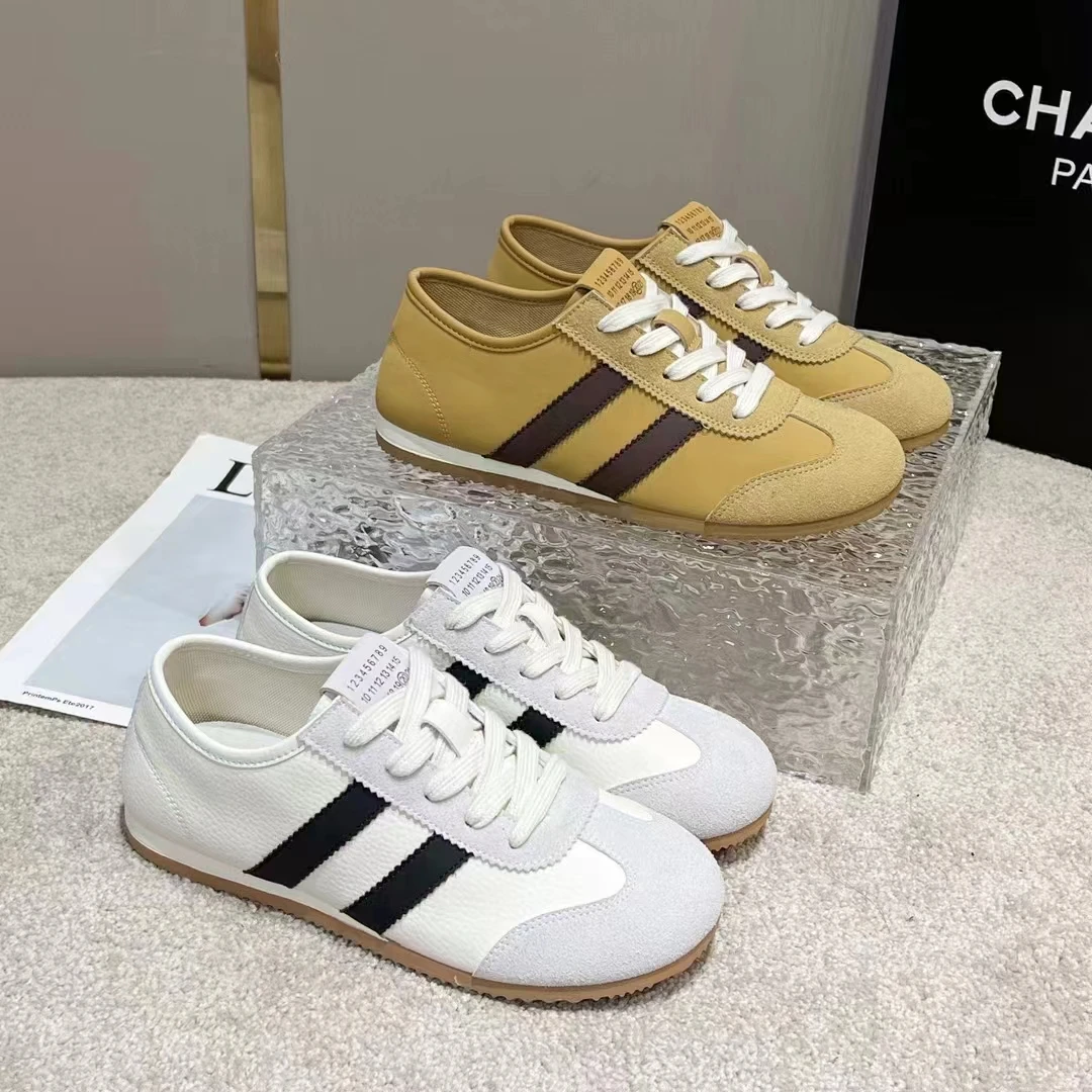 复古德训鞋女2024新款夏季时尚休闲阿甘鞋感运动板鞋子P7736