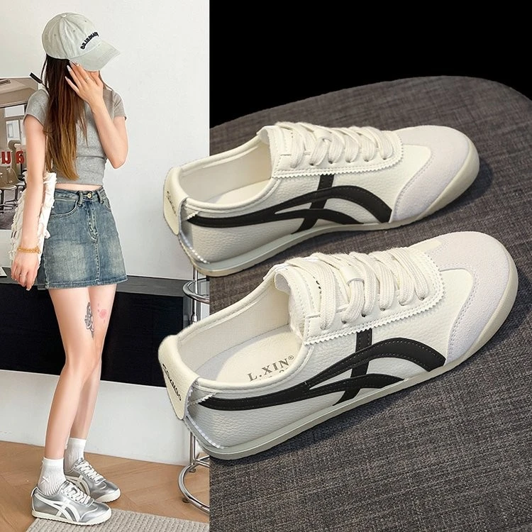 050-100断码女2024新款平底休闲运动鞋软底休闲鞋百搭小白鞋P6393